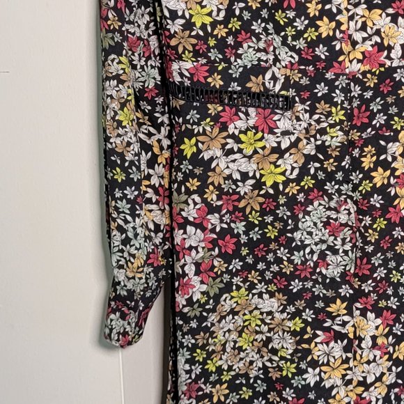 Topshop bohemian Inspired Long Sleeve Floral Dress Size 4 - Picture 11 of 11